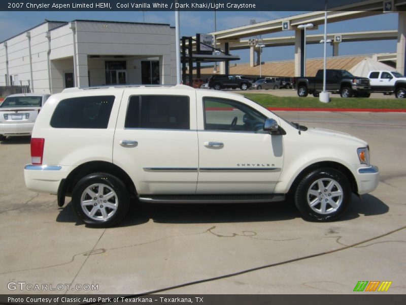 Cool Vanilla White / Dark Khaki/Light Graystone 2007 Chrysler Aspen Limited HEMI