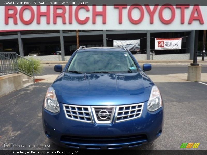 Indigo Blue Metallic / Gray 2008 Nissan Rogue SL AWD