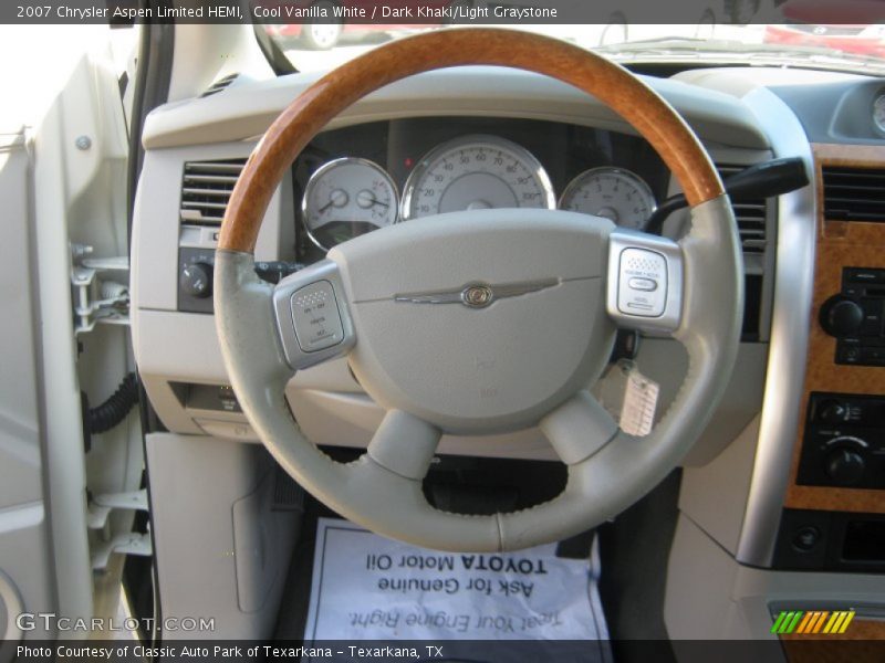 Cool Vanilla White / Dark Khaki/Light Graystone 2007 Chrysler Aspen Limited HEMI