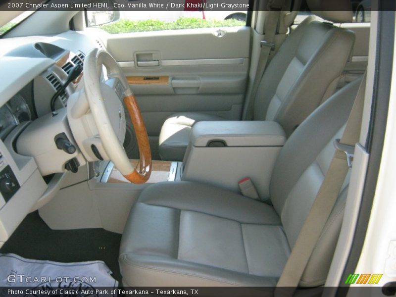 Cool Vanilla White / Dark Khaki/Light Graystone 2007 Chrysler Aspen Limited HEMI