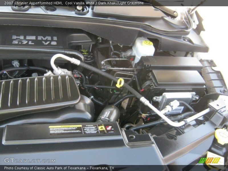 Cool Vanilla White / Dark Khaki/Light Graystone 2007 Chrysler Aspen Limited HEMI