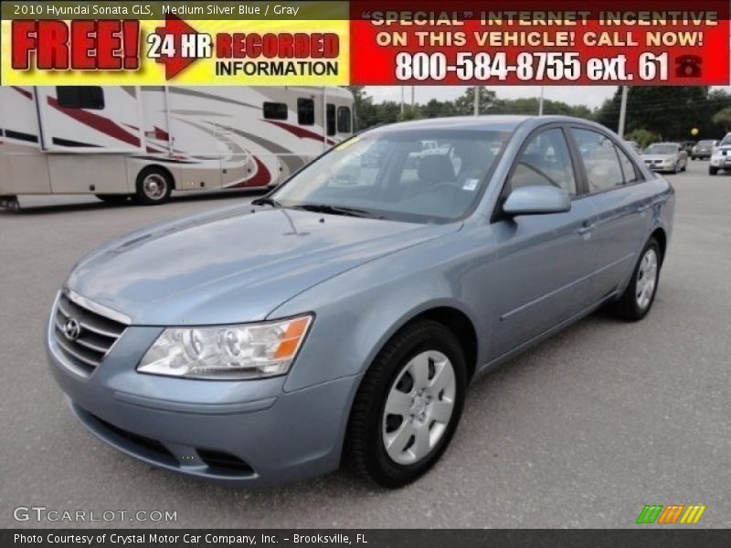 Medium Silver Blue / Gray 2010 Hyundai Sonata GLS