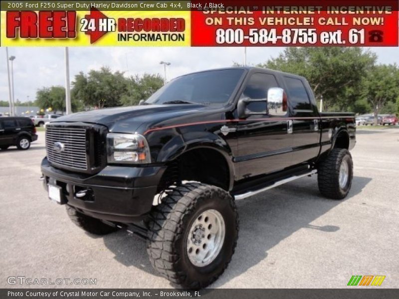 Black / Black 2005 Ford F250 Super Duty Harley Davidson Crew Cab 4x4