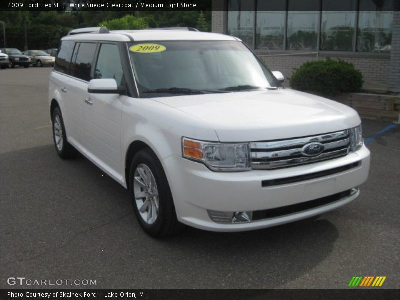 White Suede Clearcoat / Medium Light Stone 2009 Ford Flex SEL