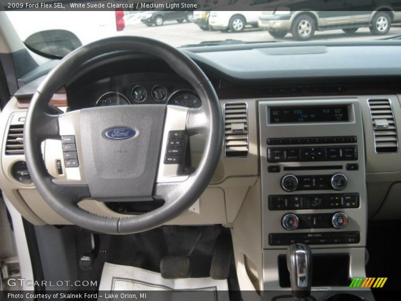 White Suede Clearcoat / Medium Light Stone 2009 Ford Flex SEL