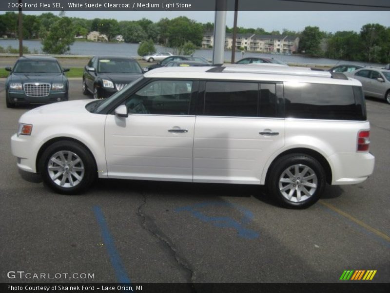 White Suede Clearcoat / Medium Light Stone 2009 Ford Flex SEL