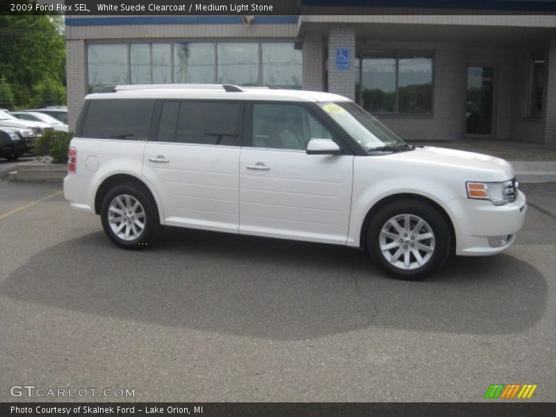 White Suede Clearcoat / Medium Light Stone 2009 Ford Flex SEL