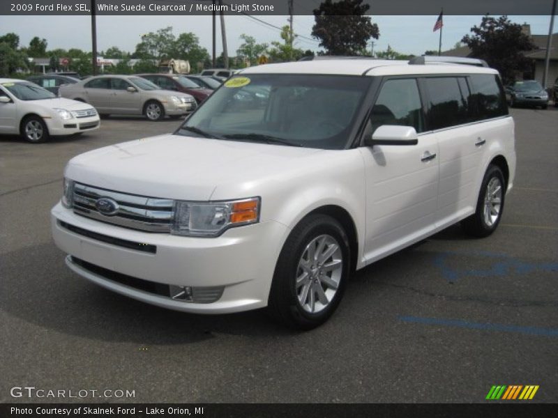 White Suede Clearcoat / Medium Light Stone 2009 Ford Flex SEL