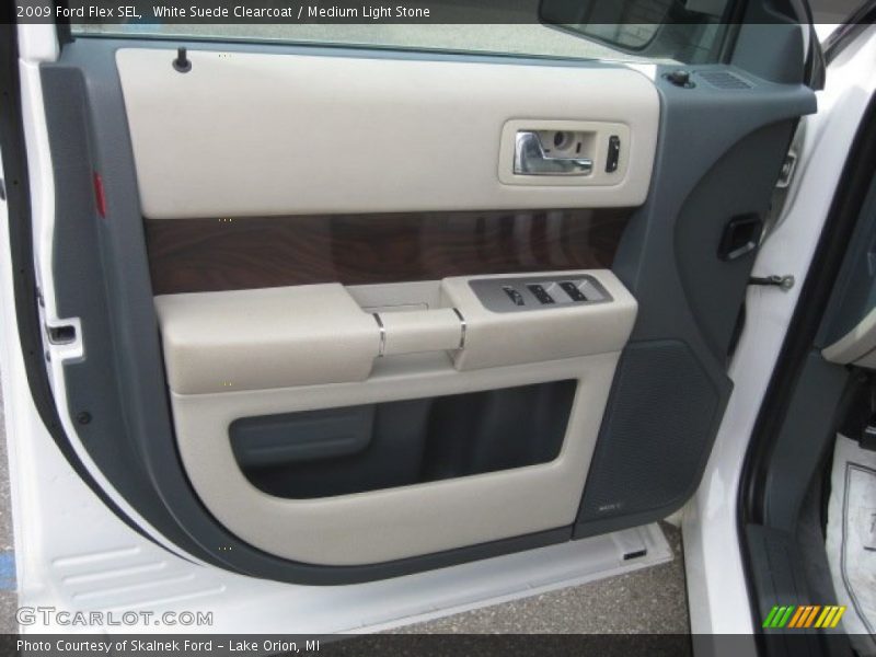 White Suede Clearcoat / Medium Light Stone 2009 Ford Flex SEL