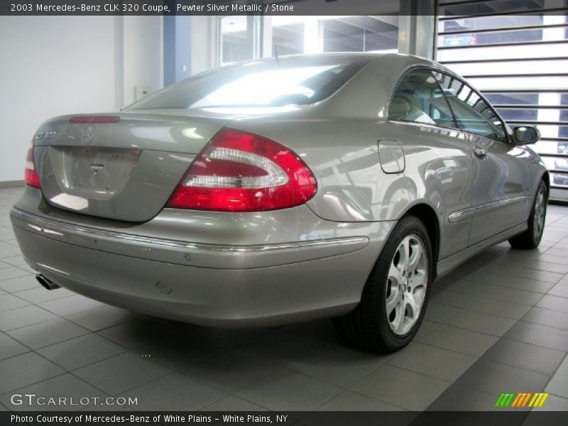 Pewter Silver Metallic / Stone 2003 Mercedes-Benz CLK 320 Coupe