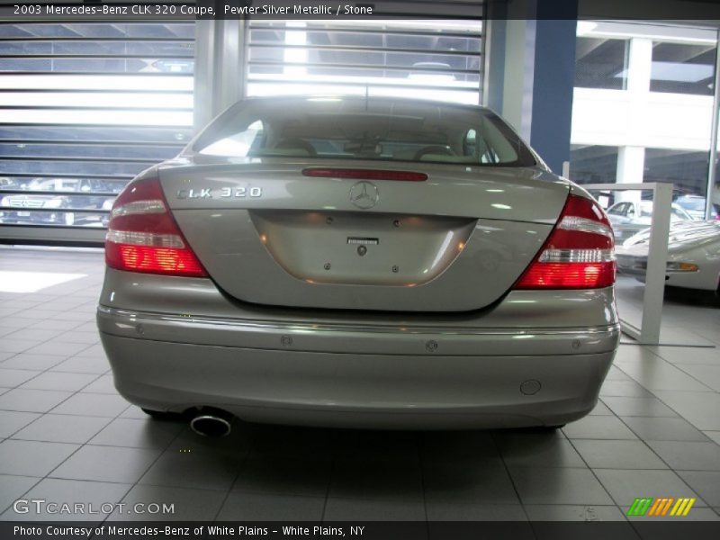 Pewter Silver Metallic / Stone 2003 Mercedes-Benz CLK 320 Coupe