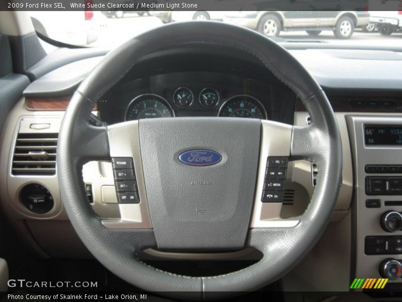 White Suede Clearcoat / Medium Light Stone 2009 Ford Flex SEL