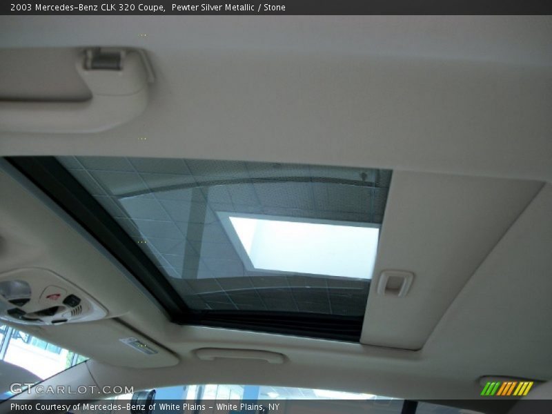 Pewter Silver Metallic / Stone 2003 Mercedes-Benz CLK 320 Coupe