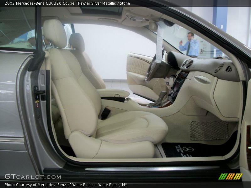 Pewter Silver Metallic / Stone 2003 Mercedes-Benz CLK 320 Coupe