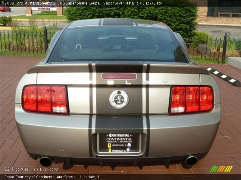 Vapor Silver Metallic / Black/Black 2009 Ford Mustang Shelby GT500 Super Snake Coupe