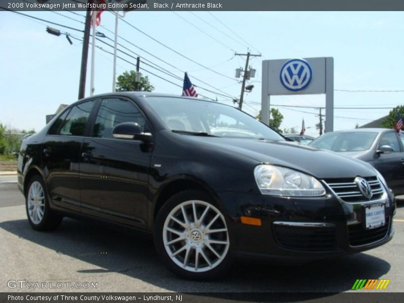 Black / Anthracite Black 2008 Volkswagen Jetta Wolfsburg Edition Sedan
