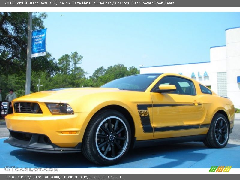Front 3/4 View of 2012 Mustang Boss 302