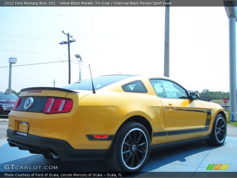  2012 Mustang Boss 302 Yellow Blaze Metallic Tri-Coat