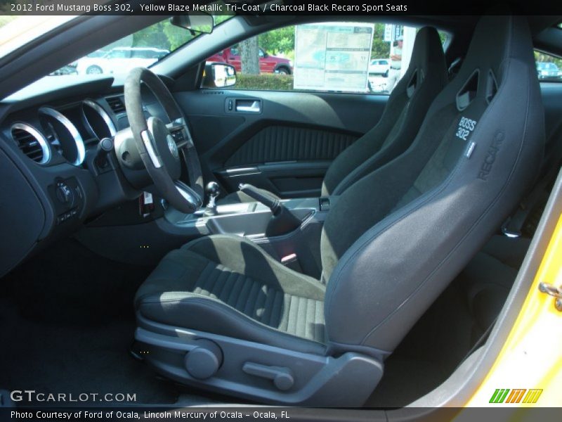  2012 Mustang Boss 302 Charcoal Black Recaro Sport Seats Interior