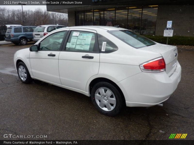 White Suede / Medium Stone 2011 Ford Focus S Sedan