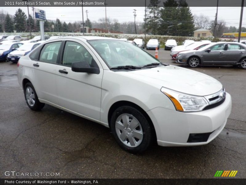 White Suede / Medium Stone 2011 Ford Focus S Sedan