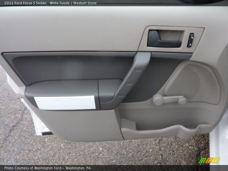 White Suede / Medium Stone 2011 Ford Focus S Sedan
