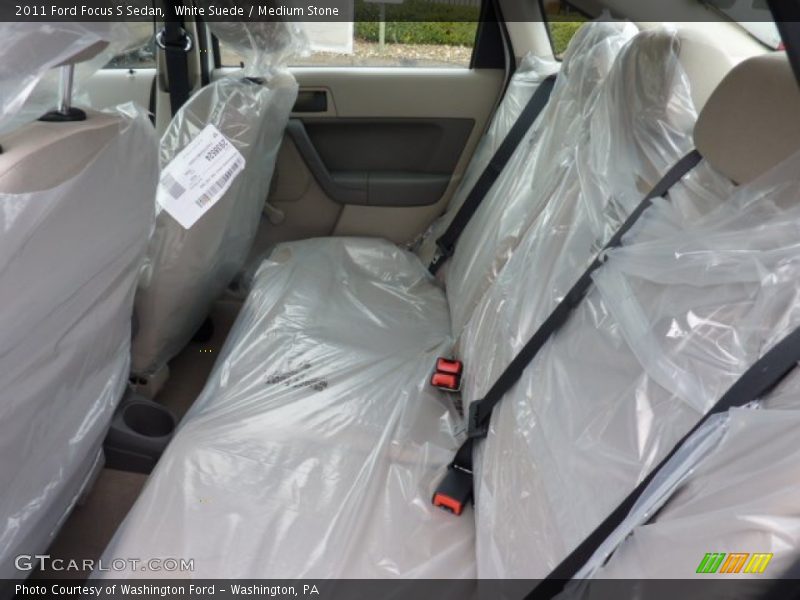White Suede / Medium Stone 2011 Ford Focus S Sedan