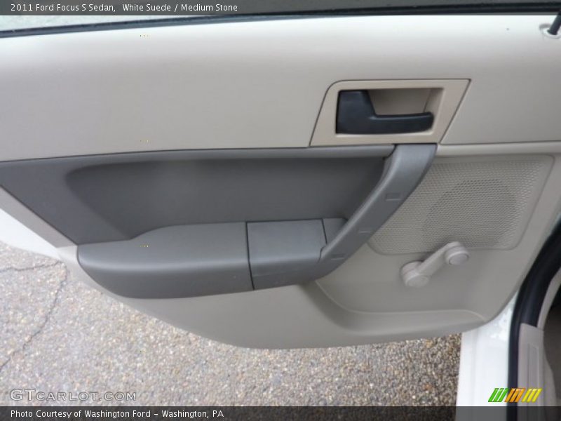 White Suede / Medium Stone 2011 Ford Focus S Sedan