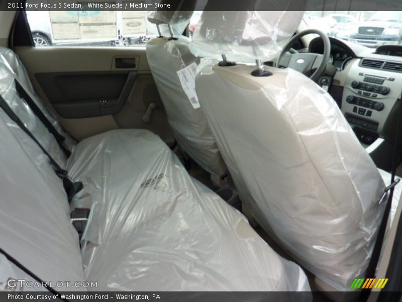 White Suede / Medium Stone 2011 Ford Focus S Sedan
