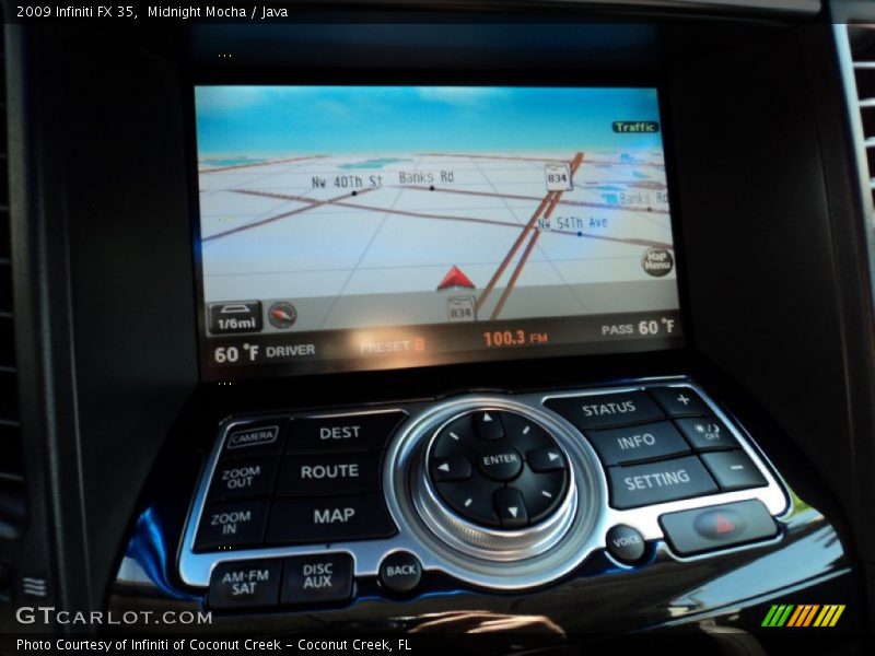 Navigation of 2009 FX 35