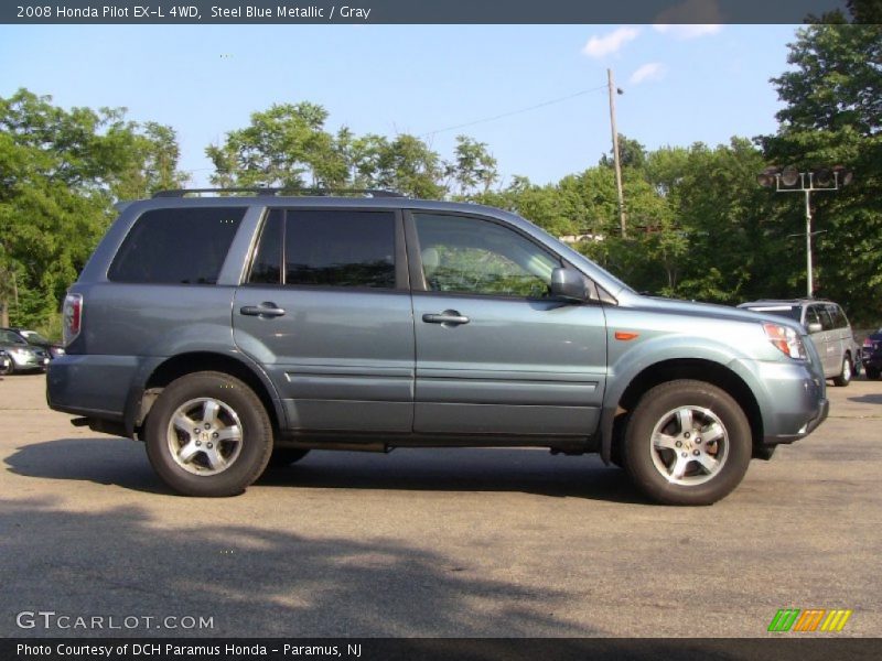 Steel Blue Metallic / Gray 2008 Honda Pilot EX-L 4WD