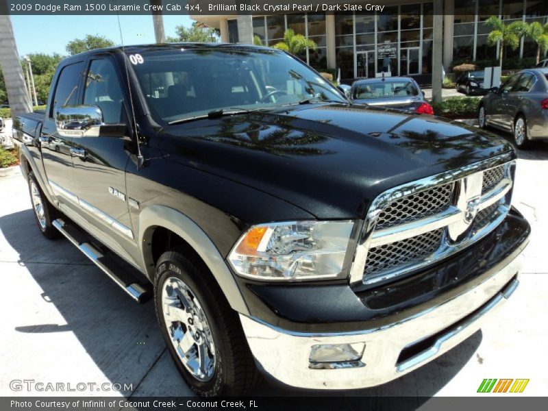 Brilliant Black Crystal Pearl / Dark Slate Gray 2009 Dodge Ram 1500 Laramie Crew Cab 4x4
