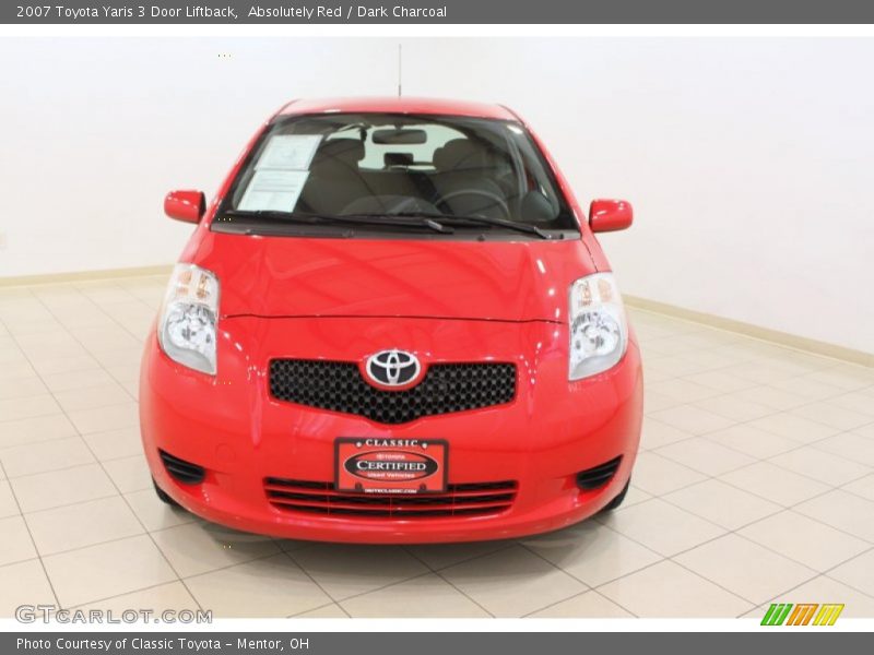 Absolutely Red / Dark Charcoal 2007 Toyota Yaris 3 Door Liftback