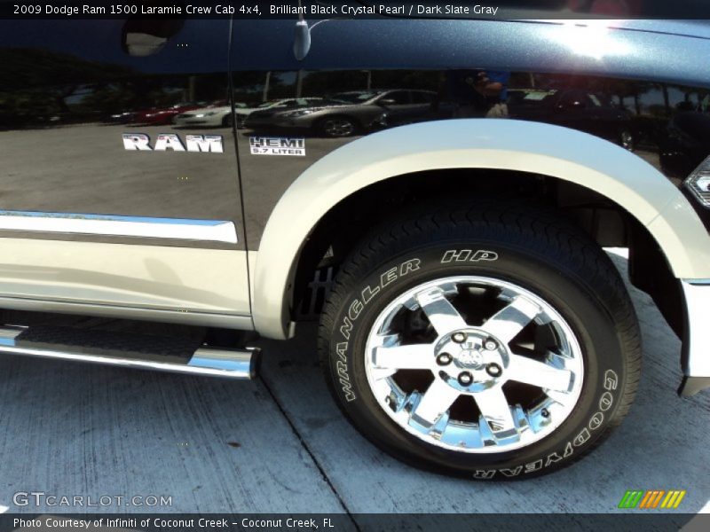 Brilliant Black Crystal Pearl / Dark Slate Gray 2009 Dodge Ram 1500 Laramie Crew Cab 4x4
