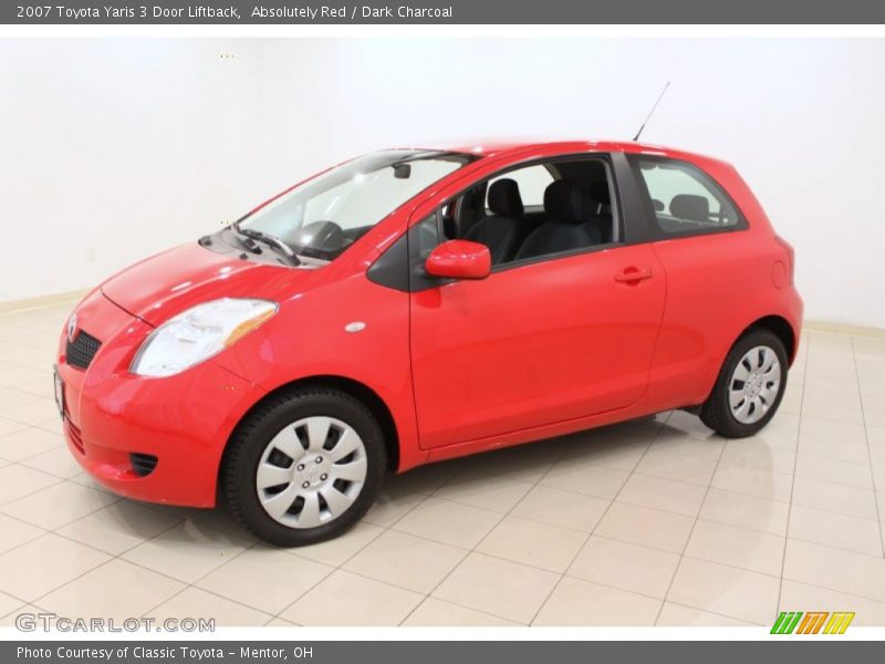 Absolutely Red / Dark Charcoal 2007 Toyota Yaris 3 Door Liftback