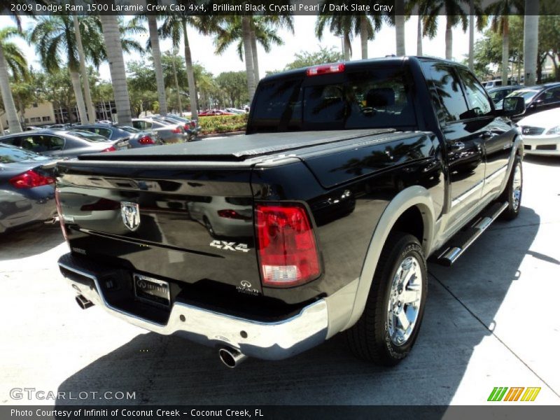 Brilliant Black Crystal Pearl / Dark Slate Gray 2009 Dodge Ram 1500 Laramie Crew Cab 4x4