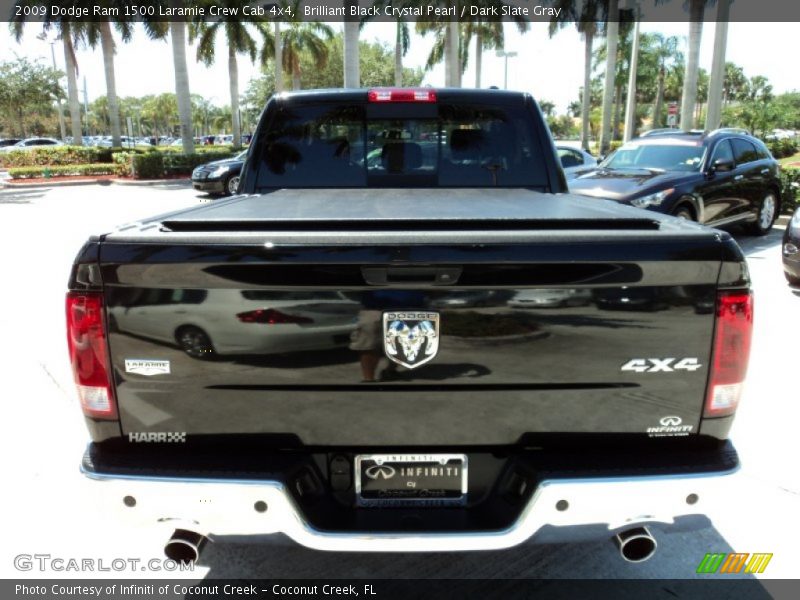 Brilliant Black Crystal Pearl / Dark Slate Gray 2009 Dodge Ram 1500 Laramie Crew Cab 4x4