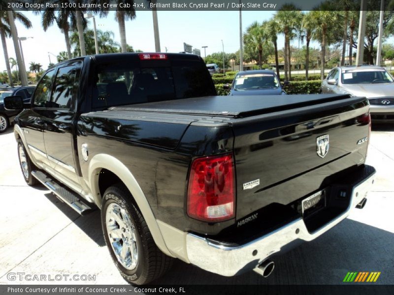 Brilliant Black Crystal Pearl / Dark Slate Gray 2009 Dodge Ram 1500 Laramie Crew Cab 4x4