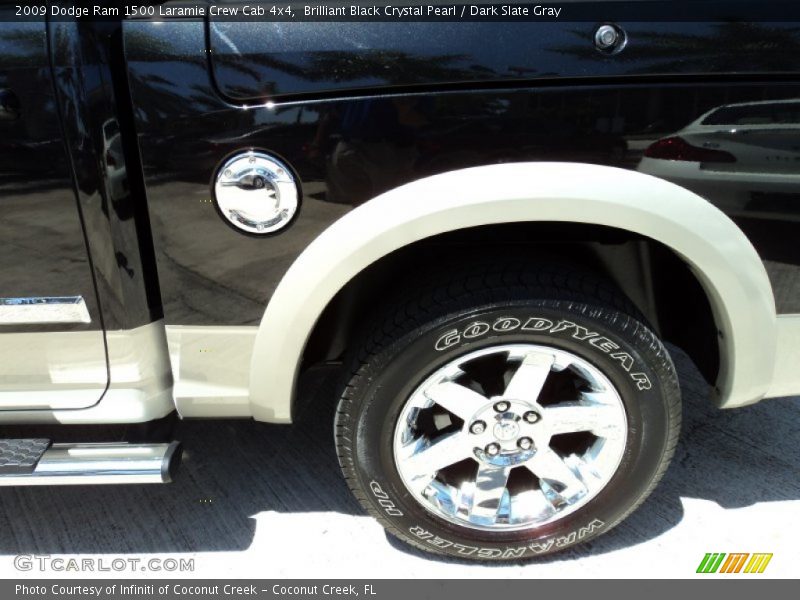 Brilliant Black Crystal Pearl / Dark Slate Gray 2009 Dodge Ram 1500 Laramie Crew Cab 4x4