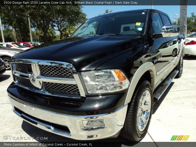Brilliant Black Crystal Pearl / Dark Slate Gray 2009 Dodge Ram 1500 Laramie Crew Cab 4x4