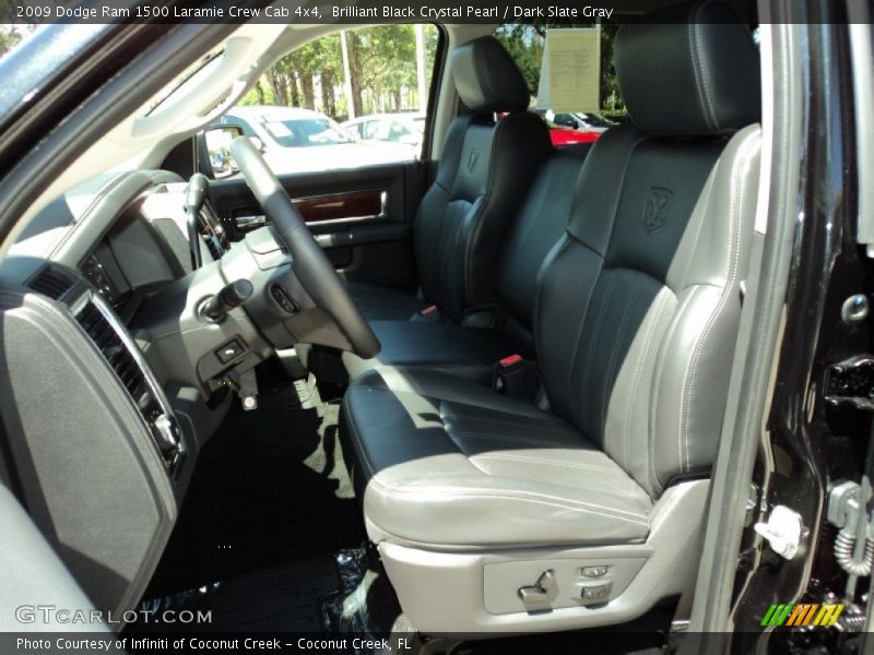 Brilliant Black Crystal Pearl / Dark Slate Gray 2009 Dodge Ram 1500 Laramie Crew Cab 4x4