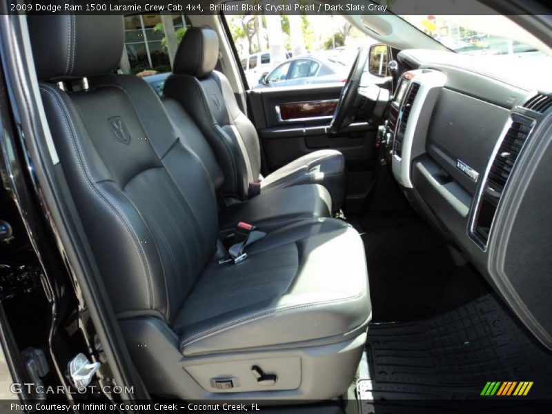 Brilliant Black Crystal Pearl / Dark Slate Gray 2009 Dodge Ram 1500 Laramie Crew Cab 4x4