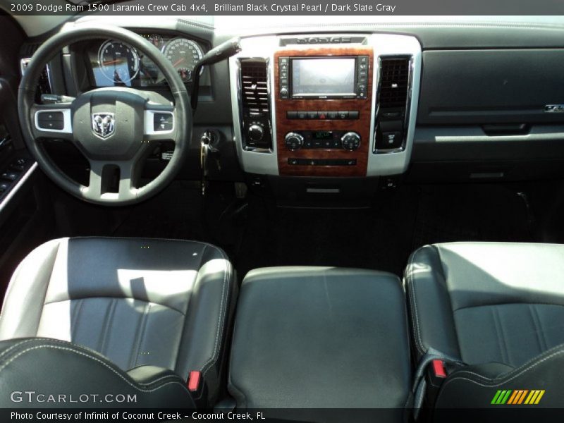 Brilliant Black Crystal Pearl / Dark Slate Gray 2009 Dodge Ram 1500 Laramie Crew Cab 4x4