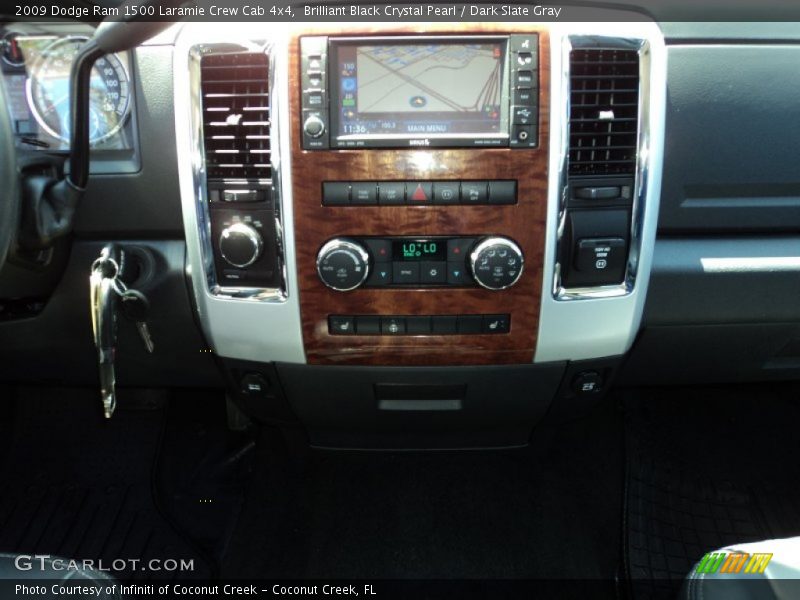 Brilliant Black Crystal Pearl / Dark Slate Gray 2009 Dodge Ram 1500 Laramie Crew Cab 4x4
