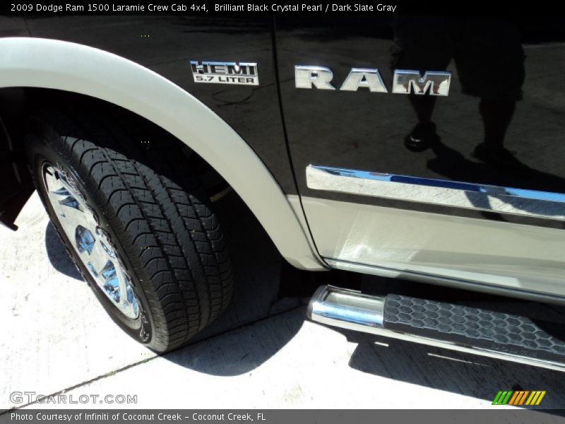 Brilliant Black Crystal Pearl / Dark Slate Gray 2009 Dodge Ram 1500 Laramie Crew Cab 4x4