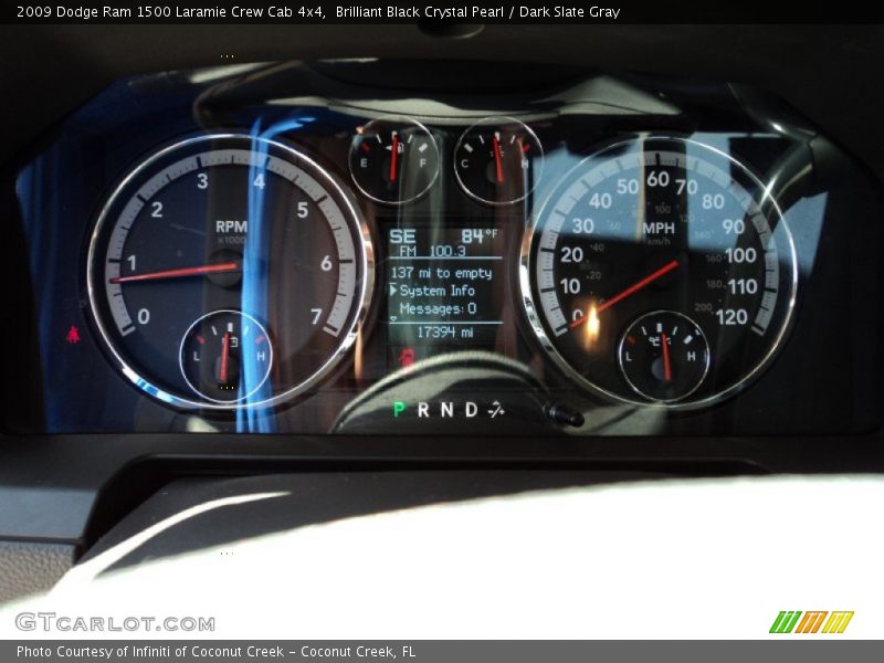 Brilliant Black Crystal Pearl / Dark Slate Gray 2009 Dodge Ram 1500 Laramie Crew Cab 4x4