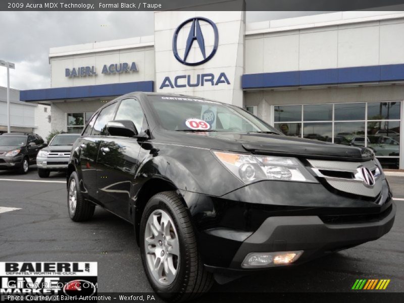 Formal Black / Taupe 2009 Acura MDX Technology