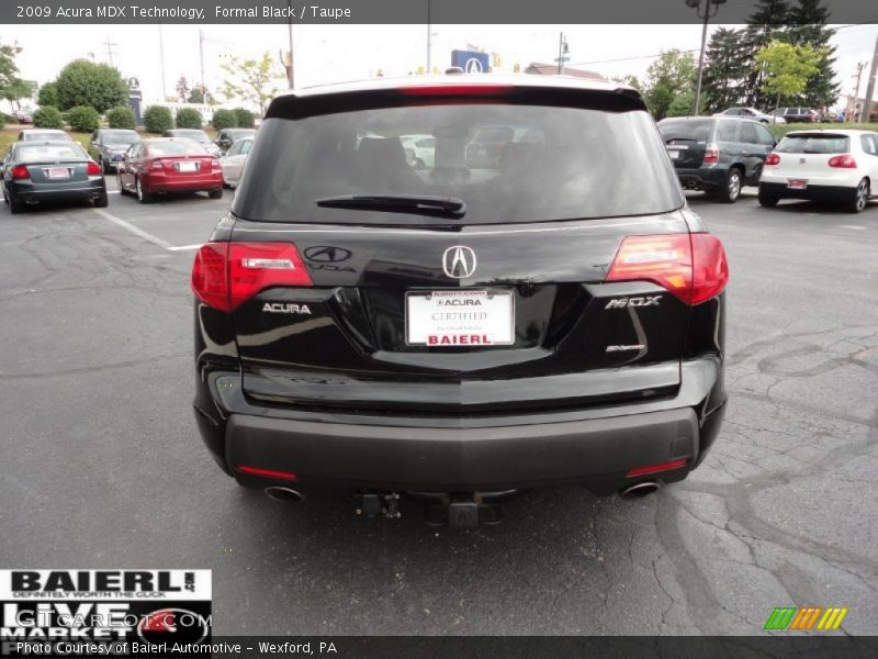 Formal Black / Taupe 2009 Acura MDX Technology