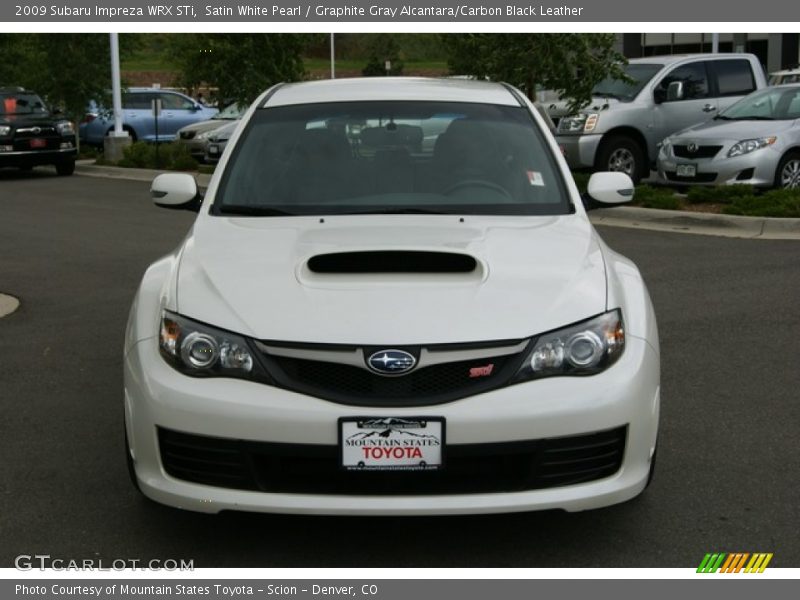 Satin White Pearl / Graphite Gray Alcantara/Carbon Black Leather 2009 Subaru Impreza WRX STi