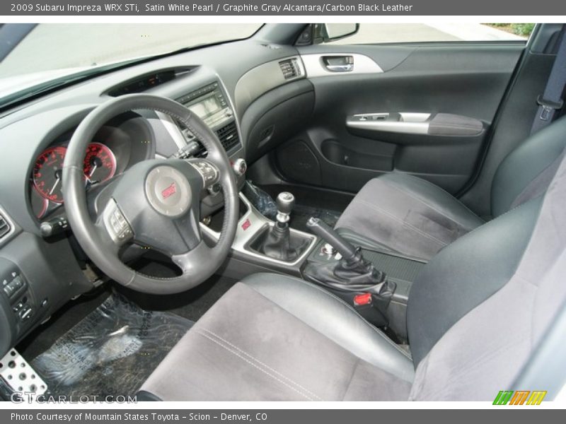  2009 Impreza WRX STi Graphite Gray Alcantara/Carbon Black Leather Interior